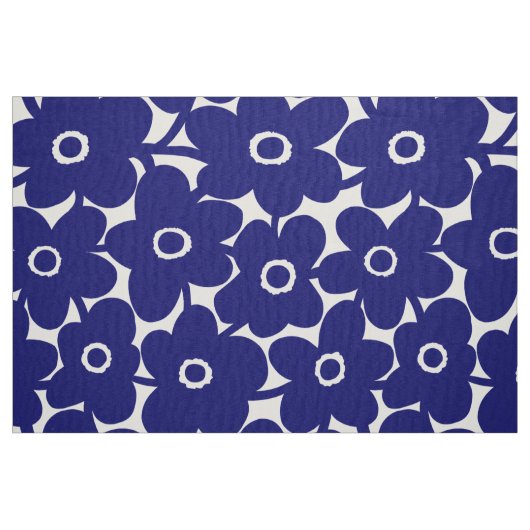 Tissu Fleurs audacieuses - bleu marine profond (Fat Quarter)