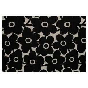 Tissu Fleurs audacieuses - noir