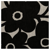 Tissu Fleurs audacieuses - noir (Échantillon)