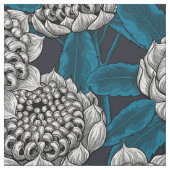 Tissu Fleurs blanches de waratah (Échantillon)