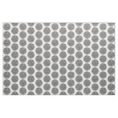 Tissu Fleurs blanches et noires (Yard)