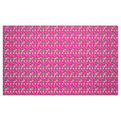 TISSU FLEURS BLANCHES ET PARROTS VERTS SUR ROSE (Fat Quarter)