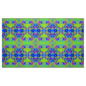 Tissu FLEURS BLANCHES rose jaune vert bleu (Fat Quarter)