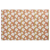 Tissu Fleurs blanches sur un arrière - plan rayé (Fat Quarter)
