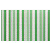 Tissu Fleurs blanches, vert herbe/folk/rayures/blanches (Yard)