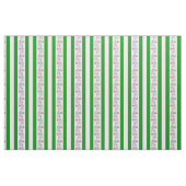 Tissu Fleurs blanches, vert herbe/folk/rayures/blanches (Fat Quarter)