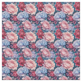 Tissu Fleurs bleues et roses (Fermer)