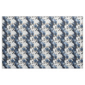 Tissu Fleurs bleues sur marbre (Fat Quarter)