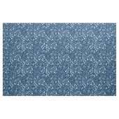 Tissu Fleurs Boho Bleues Classiques Dessinées À La Main (Yard)