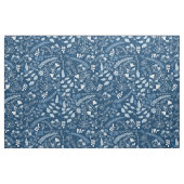 Tissu Fleurs Boho Bleues Classiques Dessinées À La Main (Fat Quarter)