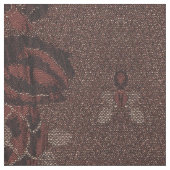 Tissu Fleurs brunes Abstraites avec or (Échantillon)