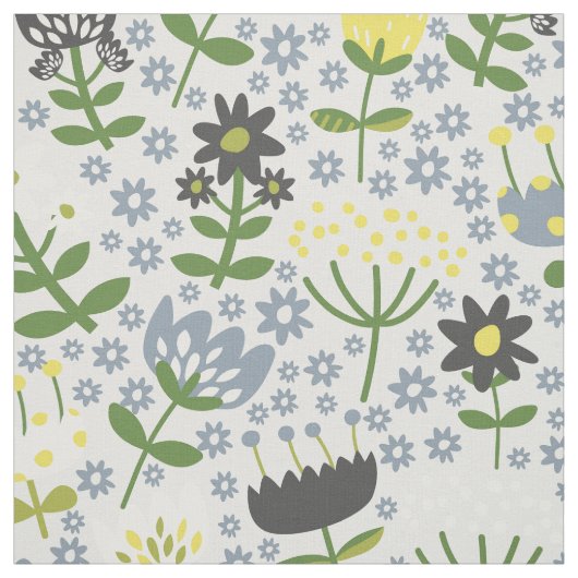 Tissu Fleurs colorées et joyeuses (Échantillon)