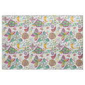 Tissu Fleurs colorées oiseaux & papillons motif (Yard)