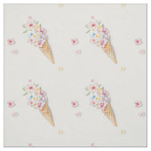 Tissu Fleurs dans un cône gaufre (Échantillon)