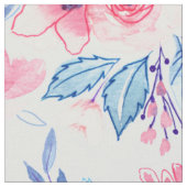Tissu Fleurs d'aquarelle et feuilles 2 (Fermer)