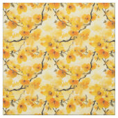 Tissu Fleurs d'aquarelle jaune (Échantillon)