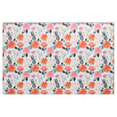 Tissu Fleurs d'aquarelle orange (Fat Quarter)