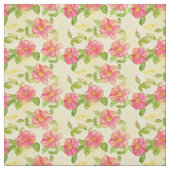 Tissu Fleurs d'aquarelle rose Rose (Échantillon)