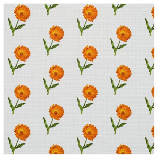 Tissu - Fleurs de Calendula (Échantillon)