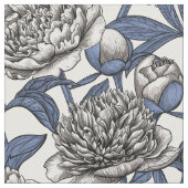 Tissu Fleurs de cendres blanches (Fermer)