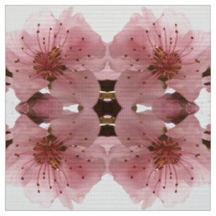 Tissu fleurs de cerisier. Modèle floral de ressort
