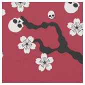 Tissu Fleurs de cerisiers crâniens (Fermer)