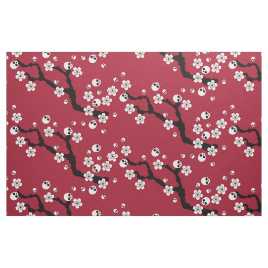 Tissu Fleurs de cerisiers crâniens (Fat Quarter)