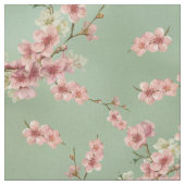 Tissu Fleurs de cerisiers en rose et Turquoise (Fermer)