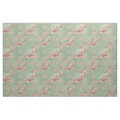 Tissu Fleurs de cerisiers en rose et Turquoise (Fat Quarter)