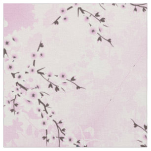 Tissu Fleurs de cerisiers roses Dusky Asie Floral