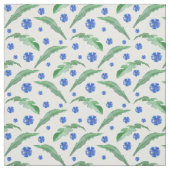 Tissu Fleurs de corail bleu (Échantillon)