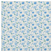 Tissu Fleurs de corail bleu aquarelle (Échantillon)