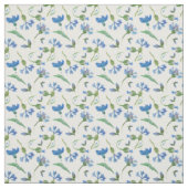 Tissu Fleurs de corail bleu aquarelle (Échantillon)