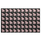 Tissu Fleurs de Deco-ish Apple d'art - blanc, rose sur (Yard)