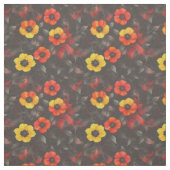 Tissu Fleurs de feu sur un arrière - plan sombre (Échantillon)