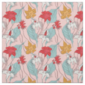 Tissu Fleurs de feuilles d'orchidée (Échantillon)