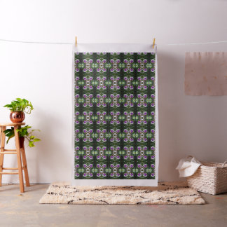 Tissu Fleurs de Fuchsia Violettes