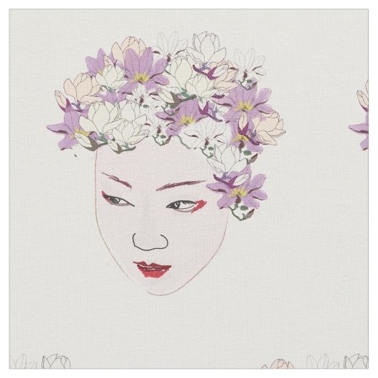 Tissu Fleurs de geisha (Fermer)