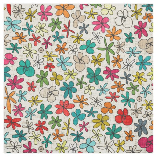 Tissu fleurs de guirlande (Échantillon)