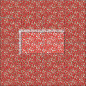 Tissu fleurs de guirlande rouge (Carreau)