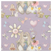 Tissu Fleurs de lapin que vous changez de couleur Arrièr (Détail)