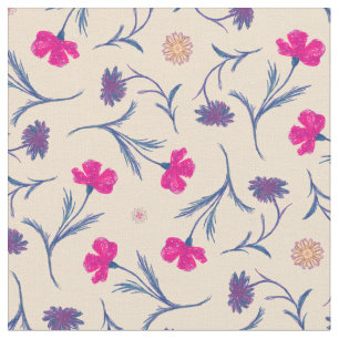 Tissu Fleurs de liberté vintage Dessin mignonne Fille Fl