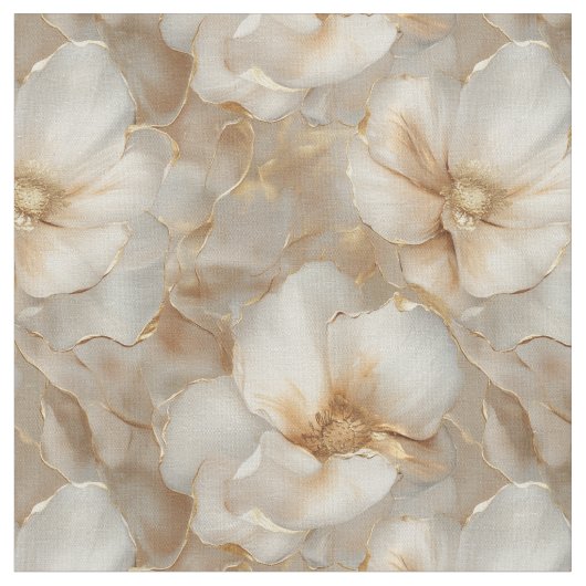 Tissu Fleurs de luxe Soft Gold Fabric (Fermer)