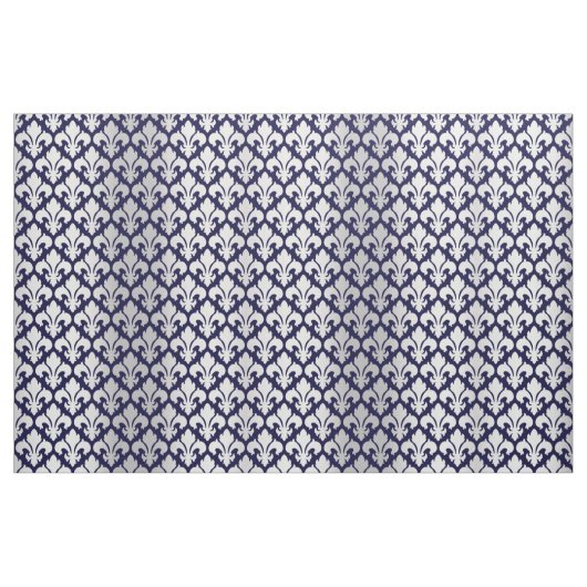 Tissu Fleurs-de-lys Argent et Bleu (Fat Quarter)