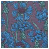 Tissu Fleurs de maïs bleues, fleurs sauvages (Fermer)