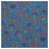 Tissu Fleurs de maïs bleues, fleurs sauvages (Échantillon)