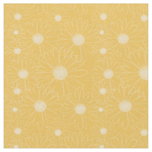 Tissu Fleurs de marguerite blanche (Fermer)