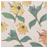 Tissu Fleurs de marguerite dorées (Fermer)