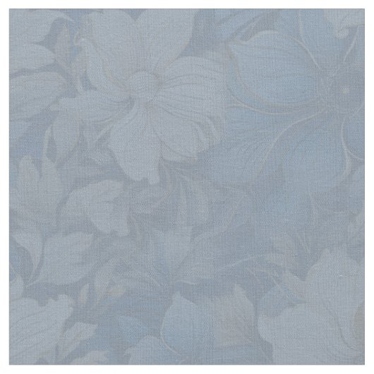 Tissu Fleurs de mélange bleu clair et blanc doux (Fermer)