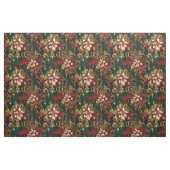 Tissu Fleurs de Noël en vert (Fat Quarter)